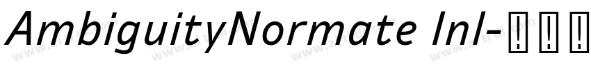 AmbiguityNormate Inl字体转换